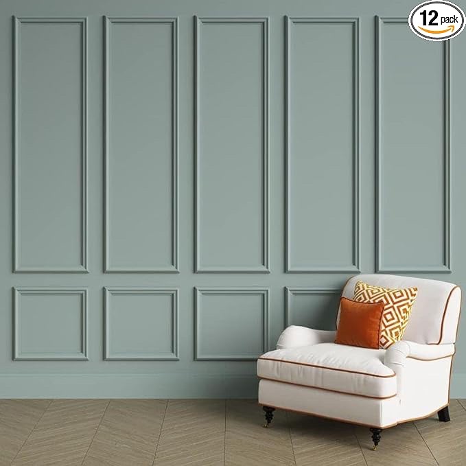 Ready to Assemble Wall molding kit Pieces, All Edges precut, Factory Primed Wall molding Pieces to Make 1 Upper 1 Bottom Frames P-18