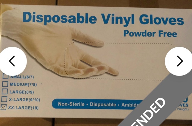 Vinyl Gloves, 100 Size XXL, Latex & Powder Free, Food Safe, Multi-Purpose