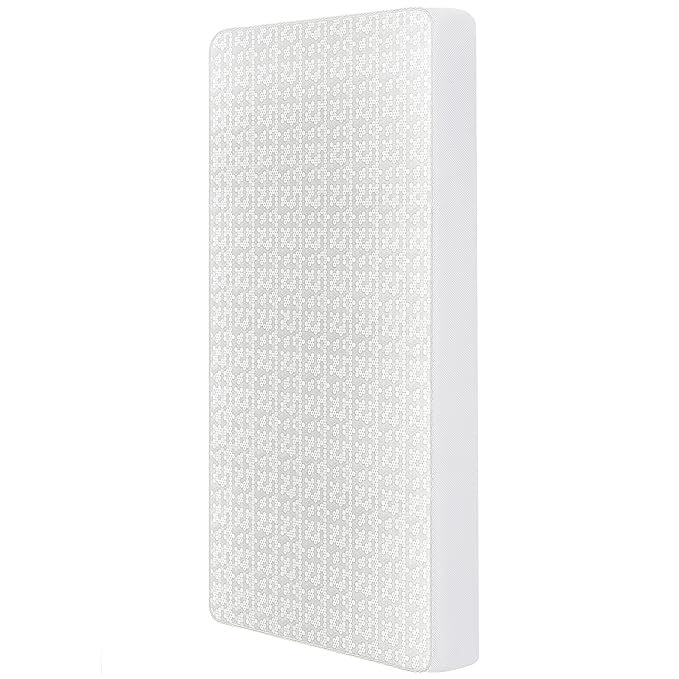 Dream On Me 2-in-1 Breathable Two-Sided 3" Portable Mini Crib Mattress, Greenguard Gold Certified, Vinyl and Breathable Fabric, White