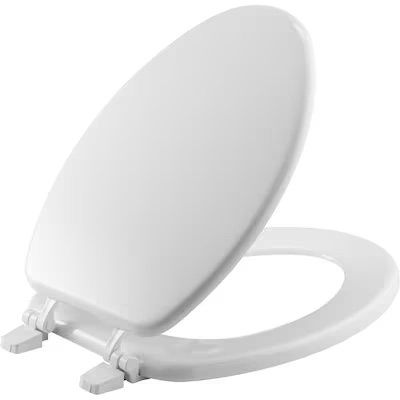 Project Source # 1694157Project Source Wood White Elongated Toilet Seat