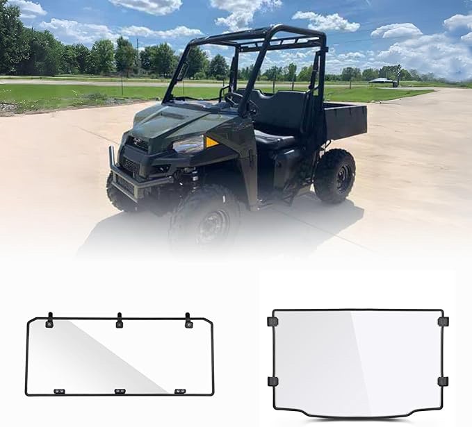 KEMIMOTO Front Windshield and Rear Window Compatible with Ranger Midsize 570 500 EV ETX 2015-2021