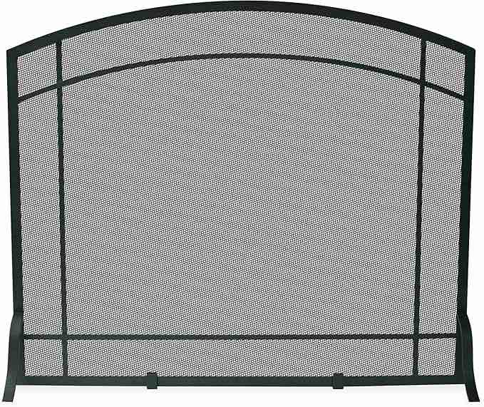 similar UniFlame, S-1029, Single Panel Black Wrought Iron Mission Fireplace Screen