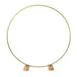 Way to Celebrate! Balloon Arch Kit, 8ft, Round Golden Metal Iron Arch for Party Celebration Décor, includes sturdy stands