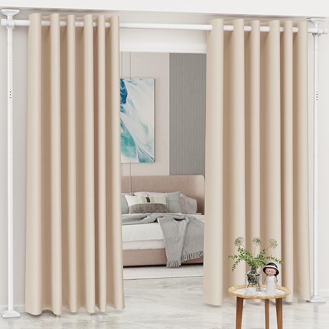 similar products Room/Dividers/Now Premium Room Divider Curtain, 7ft Tall x 4ft Wide (Dusty Gold) | Premium Curtains for Room Partition, Privacy or Blackout | Large Room Divider Curtain | Room Dividers Curtains