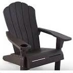 Keter Everest Adirondack Chair with Integrated Cupholder (graphite Gray):- Graphite Gray