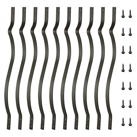 Akenow Deck Balusters 61 Pack Metal Deck Spindles, 32.25"x1" Staircase Baluster with Screws, Metal Deck Railing for Wood and Composite Deck, Stylish Baluster for Outdoor Stair Deck Porch