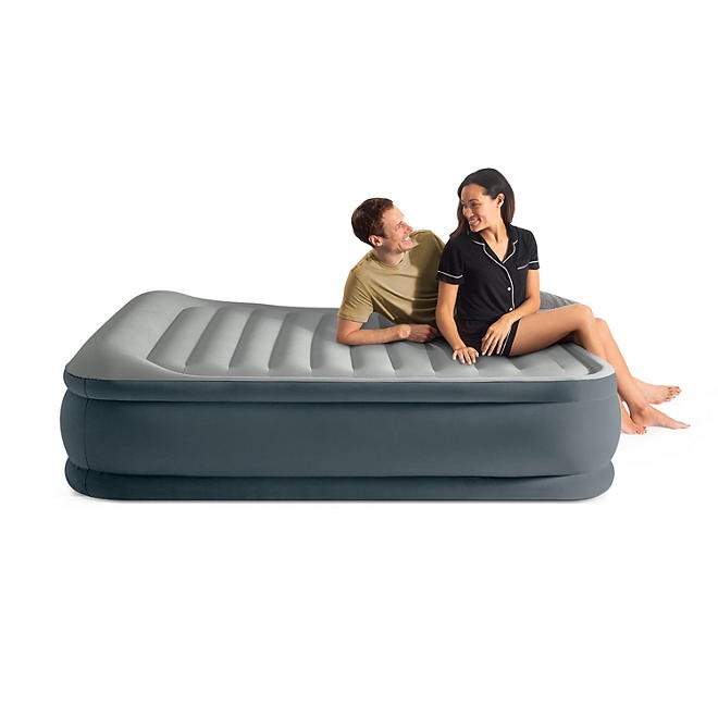 Intex Queen Dura-Beam Comfort Pillow Airbed w/ Internal Pump