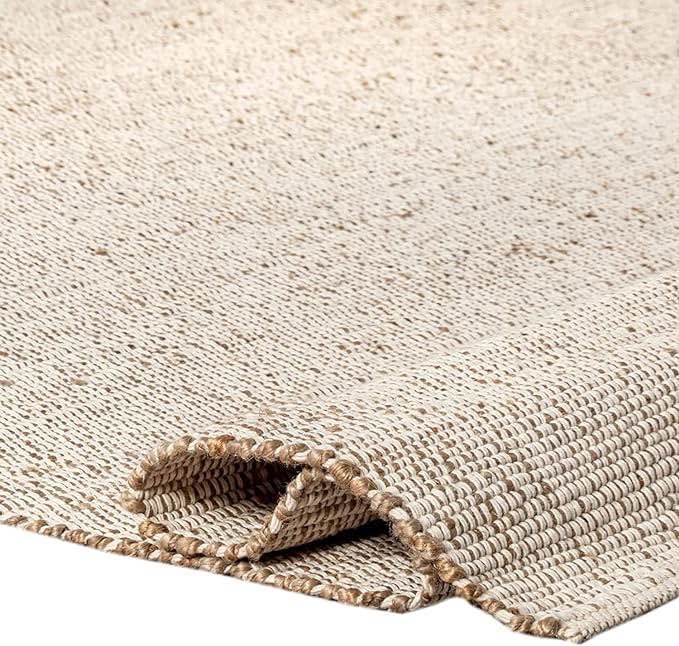 S & L Homes Jute Cotton Hand Woven Natural Farmhouse Area Rug for Living Room - Rustic Vintage Bohemian Dcor - (12' x 15' Natural)