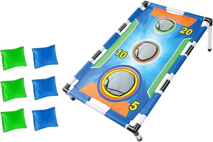 Bean Bag Toss Game Kit Sandbag Throwing Gifts Cornhole Board Tossing Beanbags for Indoor Outdoor Age 3+ Years Old Children