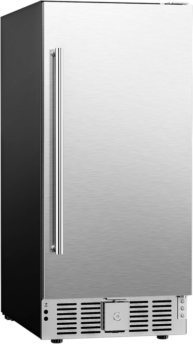 EUHOMY Beverage Refrigerator 15 Inch, Under Counter 127 Can Beverage Fridge with Stainless Steel Door, Beverage Cooler Built-in and Freestanding Beer Fridge, Drink Fridge - Soda Cola.