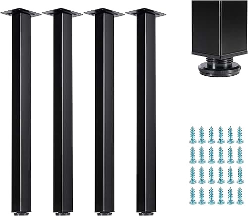 Flash Furniture Column Table Stand with Welded Square Plate Black (ONLY ONE )