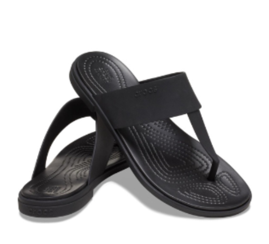 Crocs Women's Tulum Flip Sandals Size 7/Black 