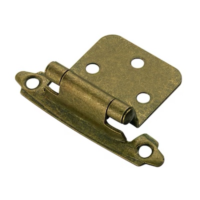 Bucket Lot of RELIABILT 200-Degree Adjustable Overlay Overlay Surface Self-Closing Aged brass Cabinet Hinge 