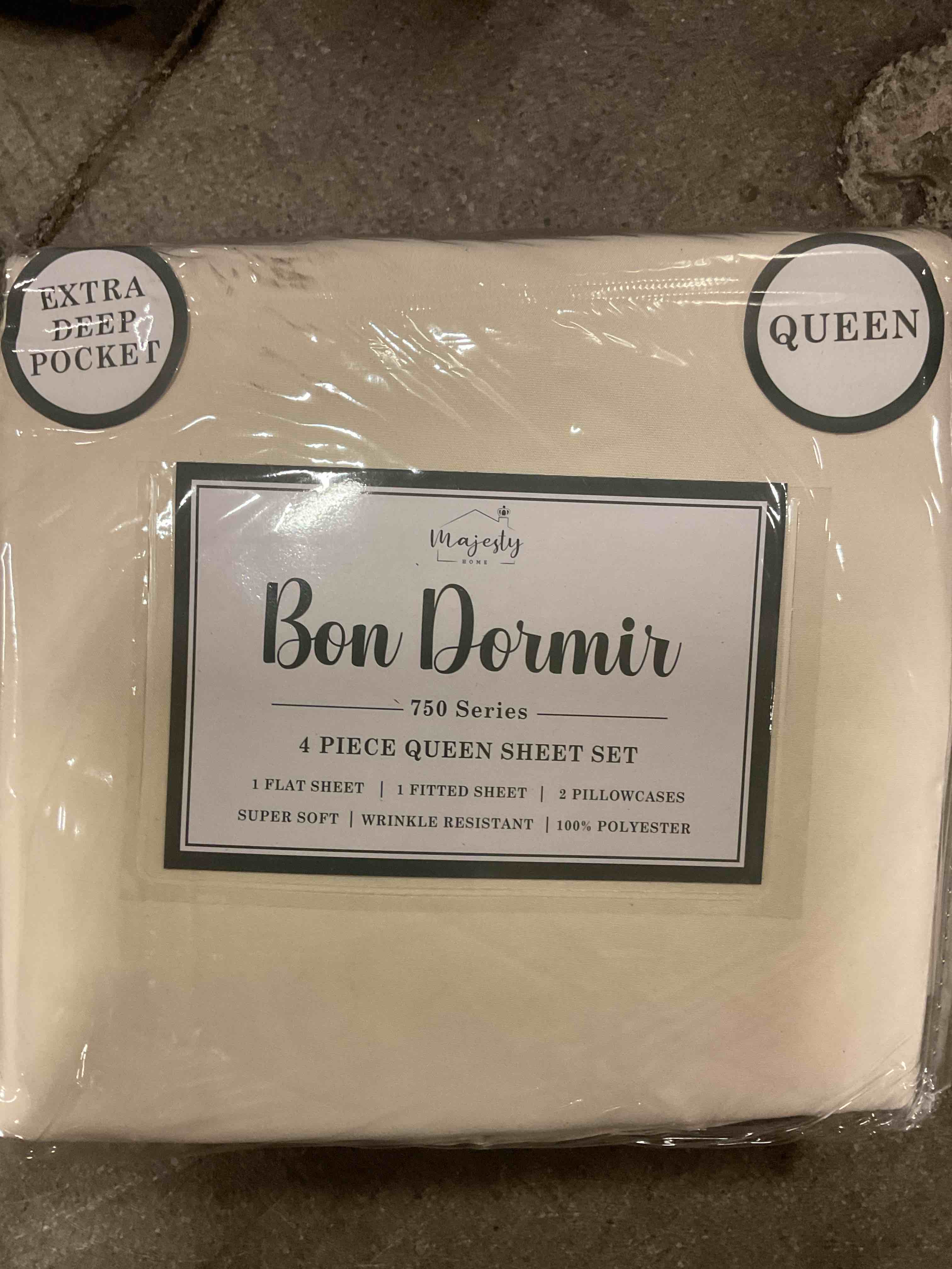 Bon Dormir 750 Series 4 Piece Queen Sheet Set