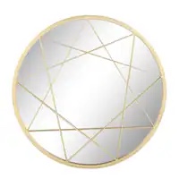 MacLuu Modern Geometric Round Metal Wall Mirror