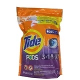 box lot of tide pods 39 ct laundry detergent soap pacs, spring meadow scent, powerful 3-in-1 clean, he compatible, 39 count