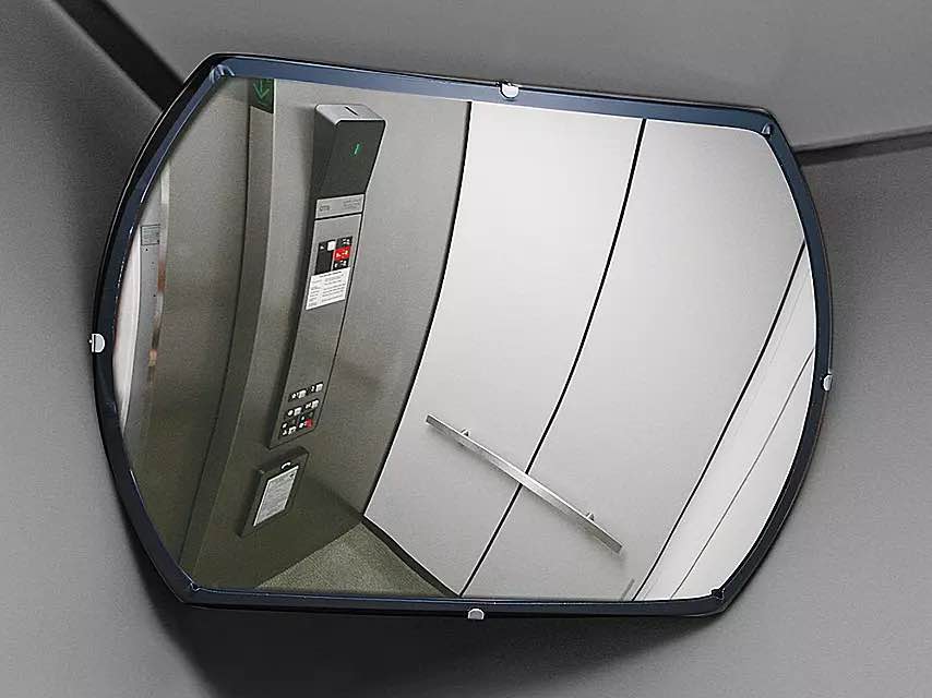 Low Clearance Convex Safety Mirror - 20 x 30" Glass, Indoor