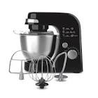 Hamilton Beach Electric Stand Mixer, 4 Quarts, Dough Hook, Flat Beater Attachments, Splash Guard 7 Speeds with Whisk, Black
