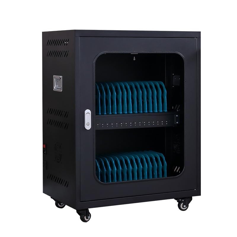 ( similar different model) (The wheels are missing )Mobile Charging Cart and Cabinet-30/40 Cell Phone Storage Cart - Pre Built Charging Cart with Charger Cable Management, Circuit Breaker, Grounding Protection (Color : Black, 