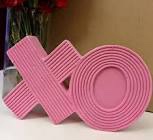 XO Flocked Valentine's Day Decor Pink - Spritz™