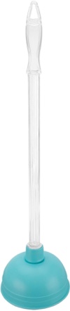 Performance Tool 4" Mini w/Clear Handle Plunger | W6083, Teal or green (2 pieces)