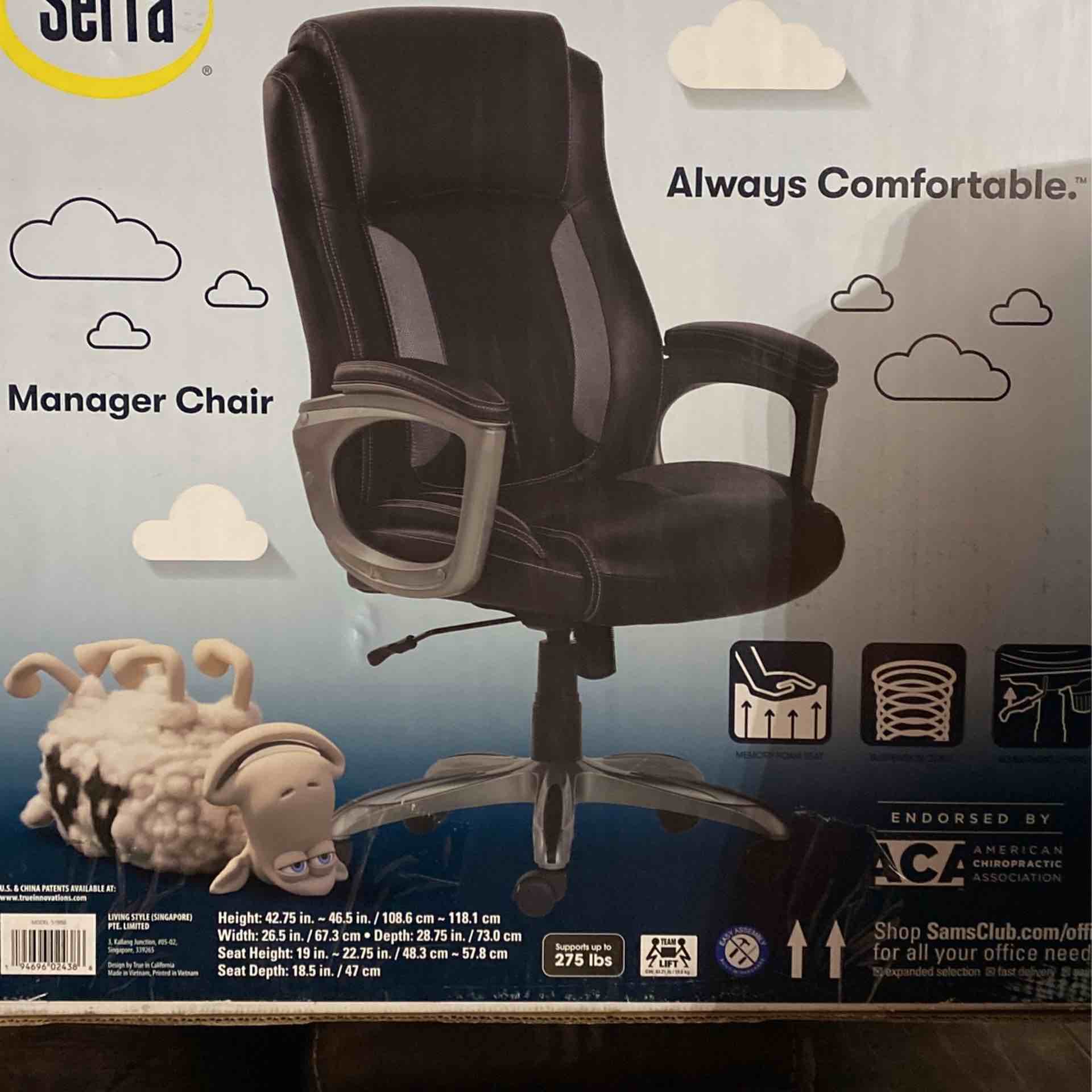 SEE DESCRIPTION. Serta Manager Chair