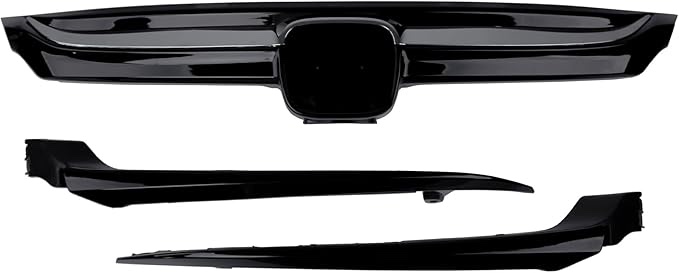  For 2018-2020 Honda Accord Glossy Black Grille W/Chrome Trim Sport Style
