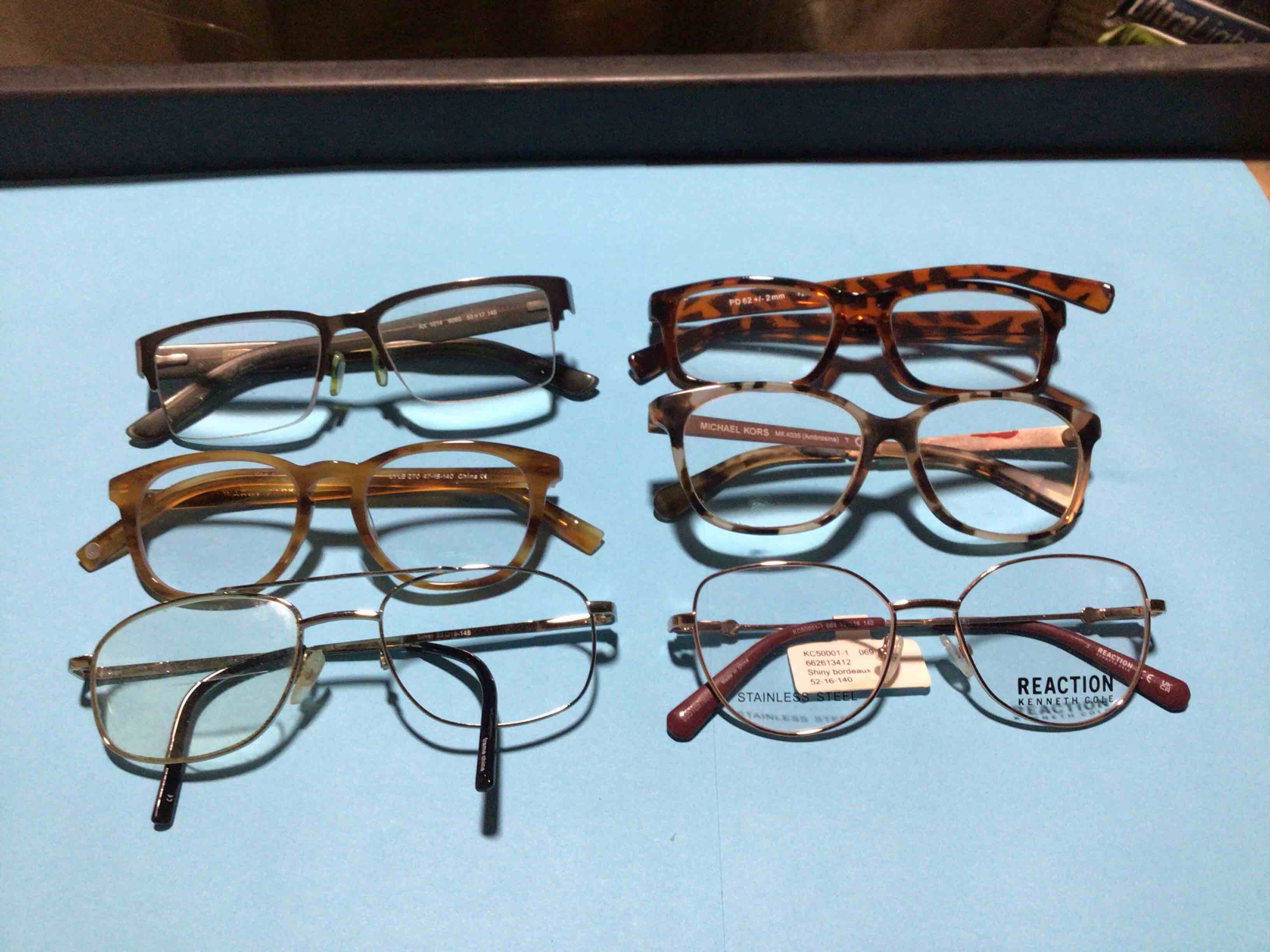 pack of 6 assortment of prescriptions glasses 