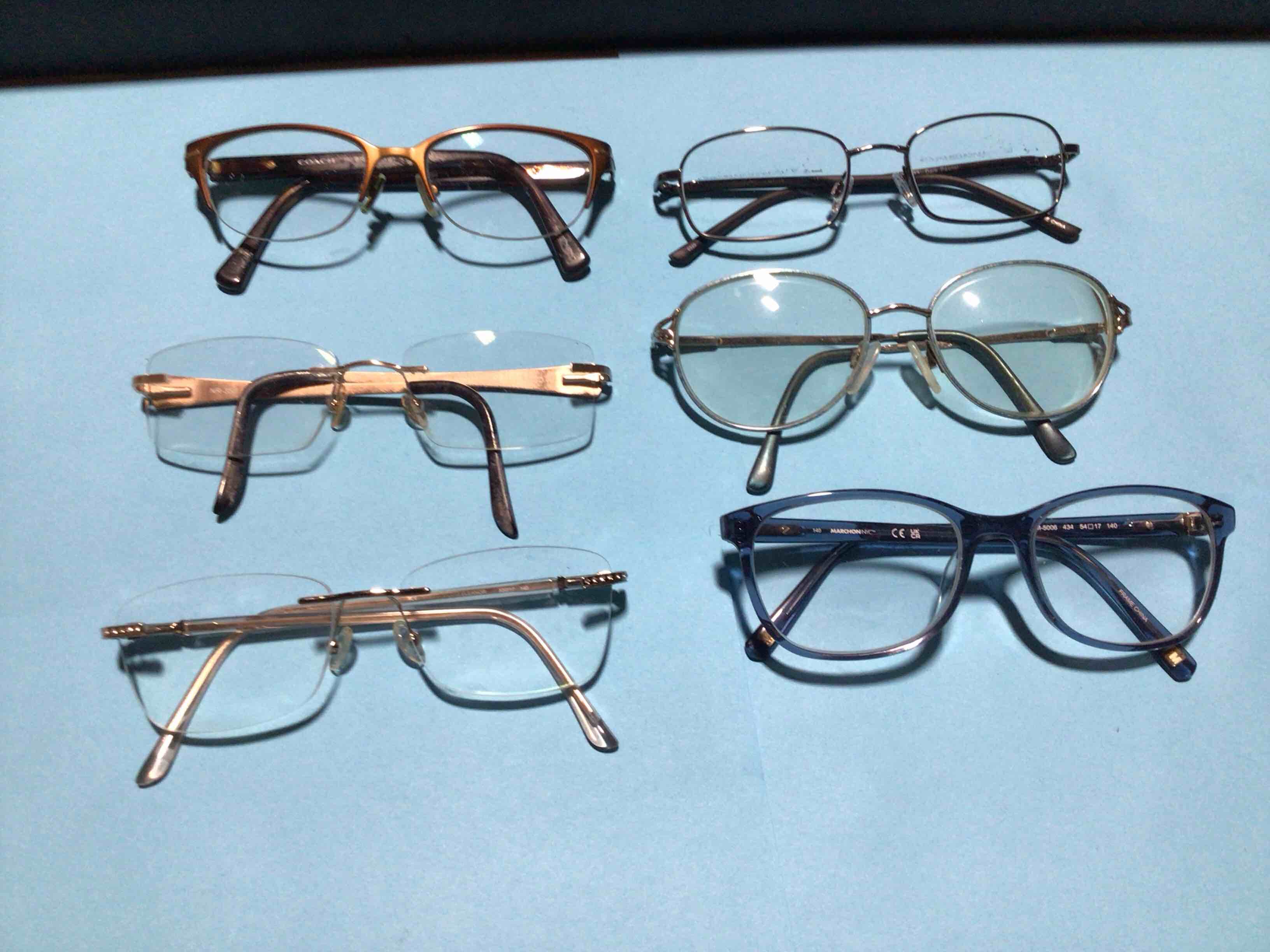 pack of 6 assortment of prescriptions glasses 