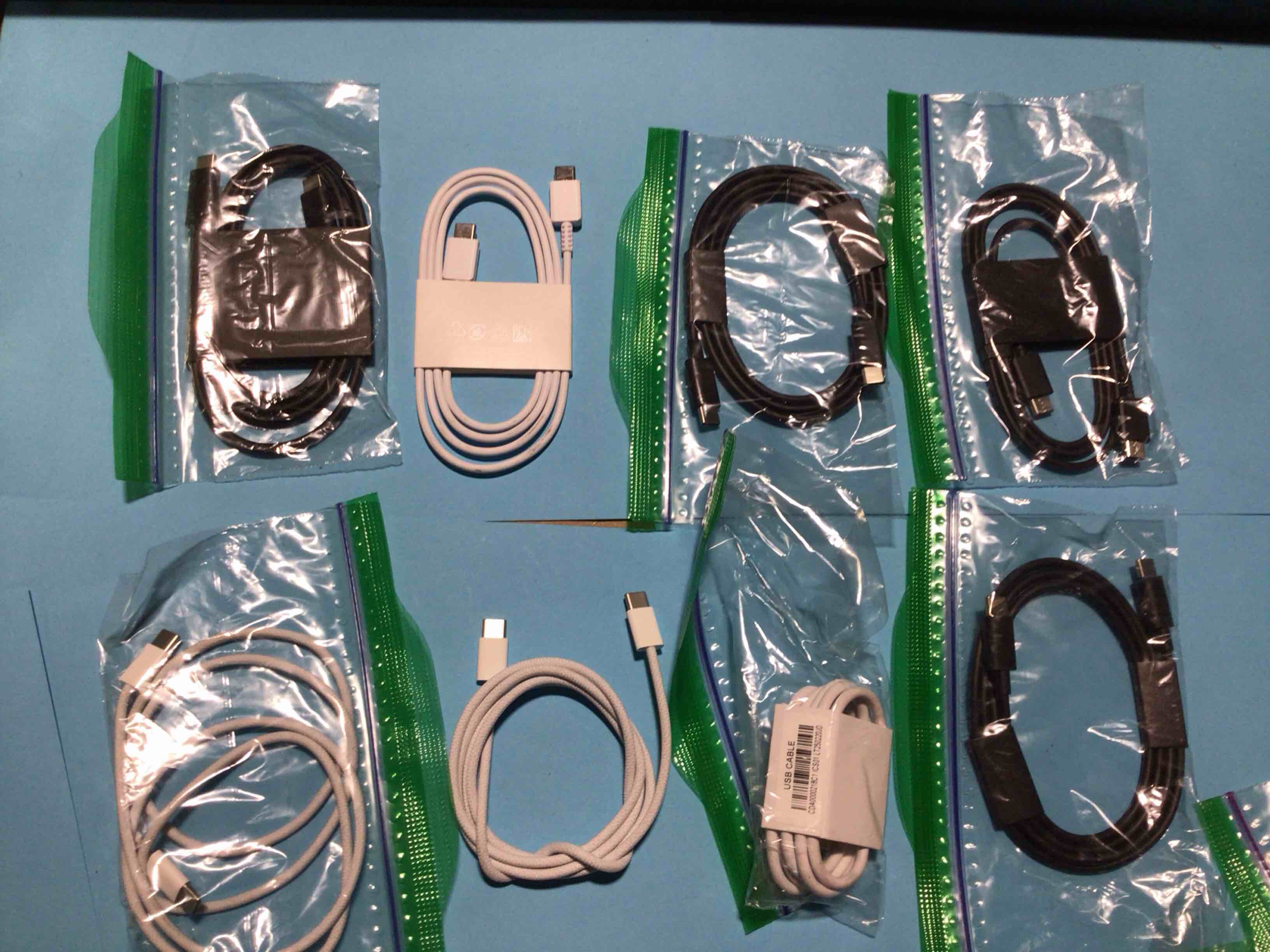 pack of 8 usb-c to usb-c cables