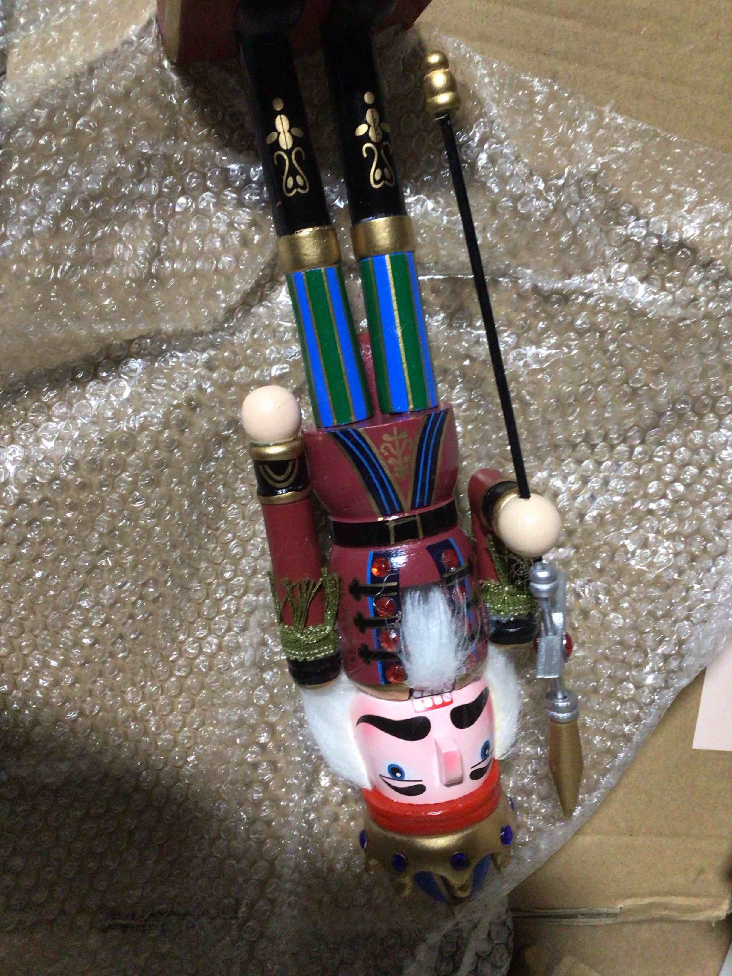 Condition photo showing New/Like New for Clever Creations Blue King 12 Inch Traditional Wooden Nutcracker, Festive Christmas Décor for Shelves and Tables