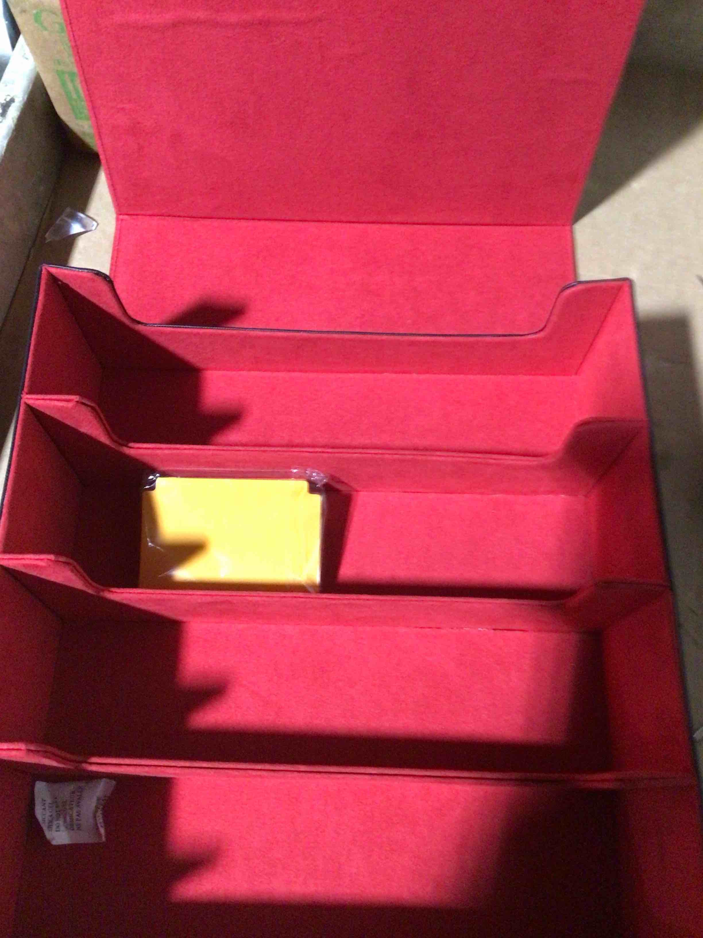 Condition photo showing New/Like New for AOBOPLE Trading Card Storage Box,1800+ Card Box Storage with 24 Dividers and 3 Foam Supporters PU Leather Magnetic Cards Deck Case for MTG,TCG, Magic and Sport Cards,Great Gift for Card Collectors 1800+Black Grey