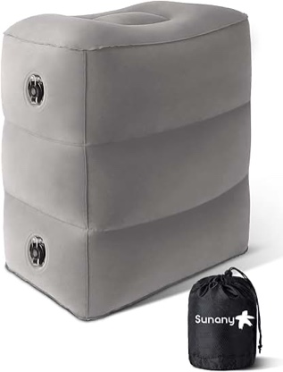 inflatable travel foot rest pillow