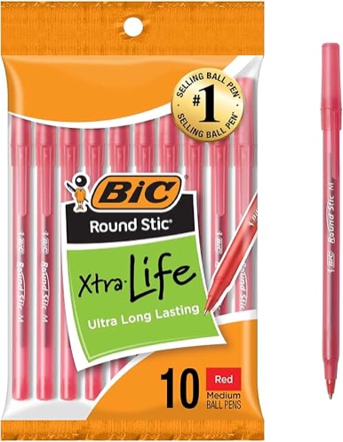 BIC ROUND STIC EXTRA LIFE WRITES 90% longer 