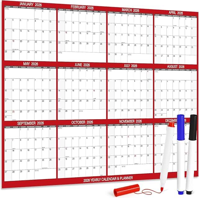 Condition photo showing New/Like New for Erasable wall planner TWO SIDED  24IN X 36IN 60.9CM X 91.4CM