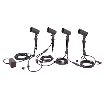 Harbor Breeze 280-Lumen 4.5-Watt Bronze Low Voltage Plug-in LED Spot Light Kit