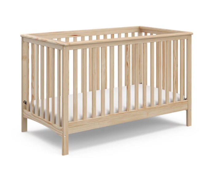 Storkcraft Hillcrest 4-in-1 Convertible Crib (Natural) - Converts to Daybed, Toddler Bed, and Full-Size Bed, Fits Standard Full-Size Crib Mattress, Adjustable Mattress Support Base