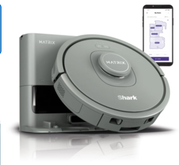 Shark Matrix Self-Empty Robot Vacuum with No Spots Missed on Carpets & Hard Floors, Bagless 30 Day Capacity Base, Precision Home Mapping, Wi-Fi, RV2300S