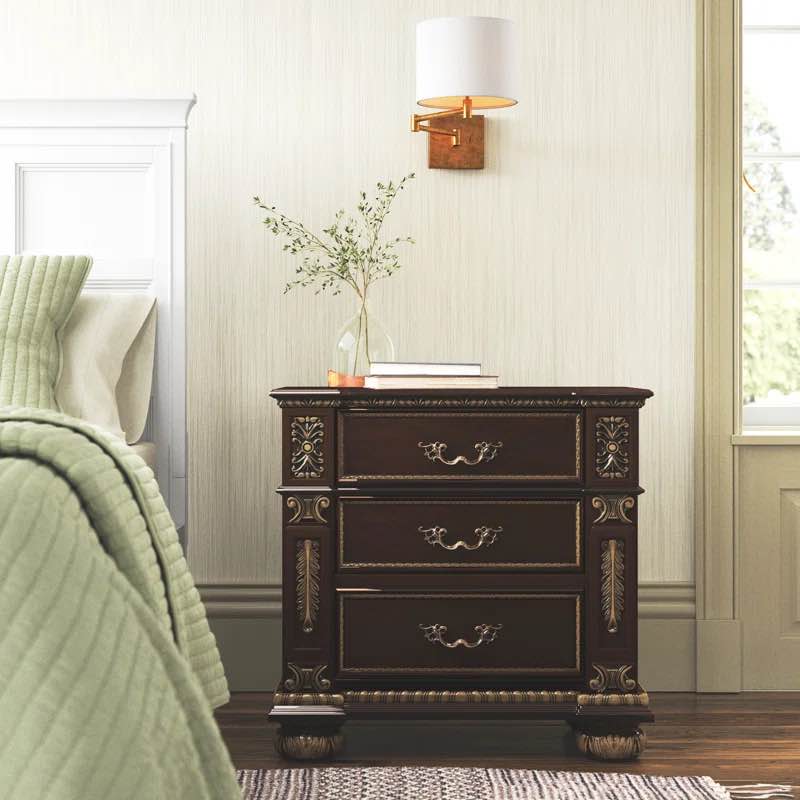 Amonni 3 - Drawer Nightstand in Espresso