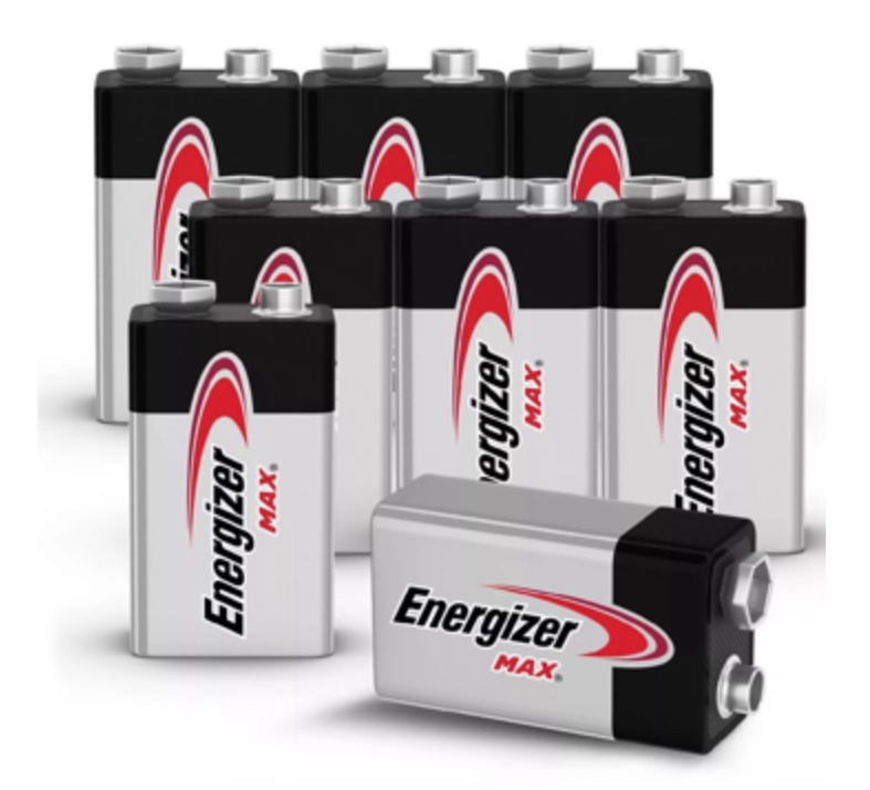 Energizer MAX 9V Batteries (8 Pack), 9 Volt Alkaline Batteries