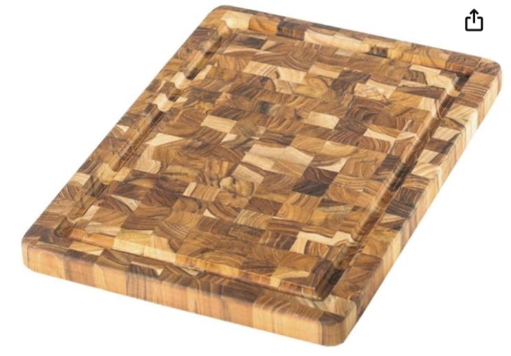 TeakHaus Scandi 14 x 10 Inch Rectangular End Grain Reversible Board