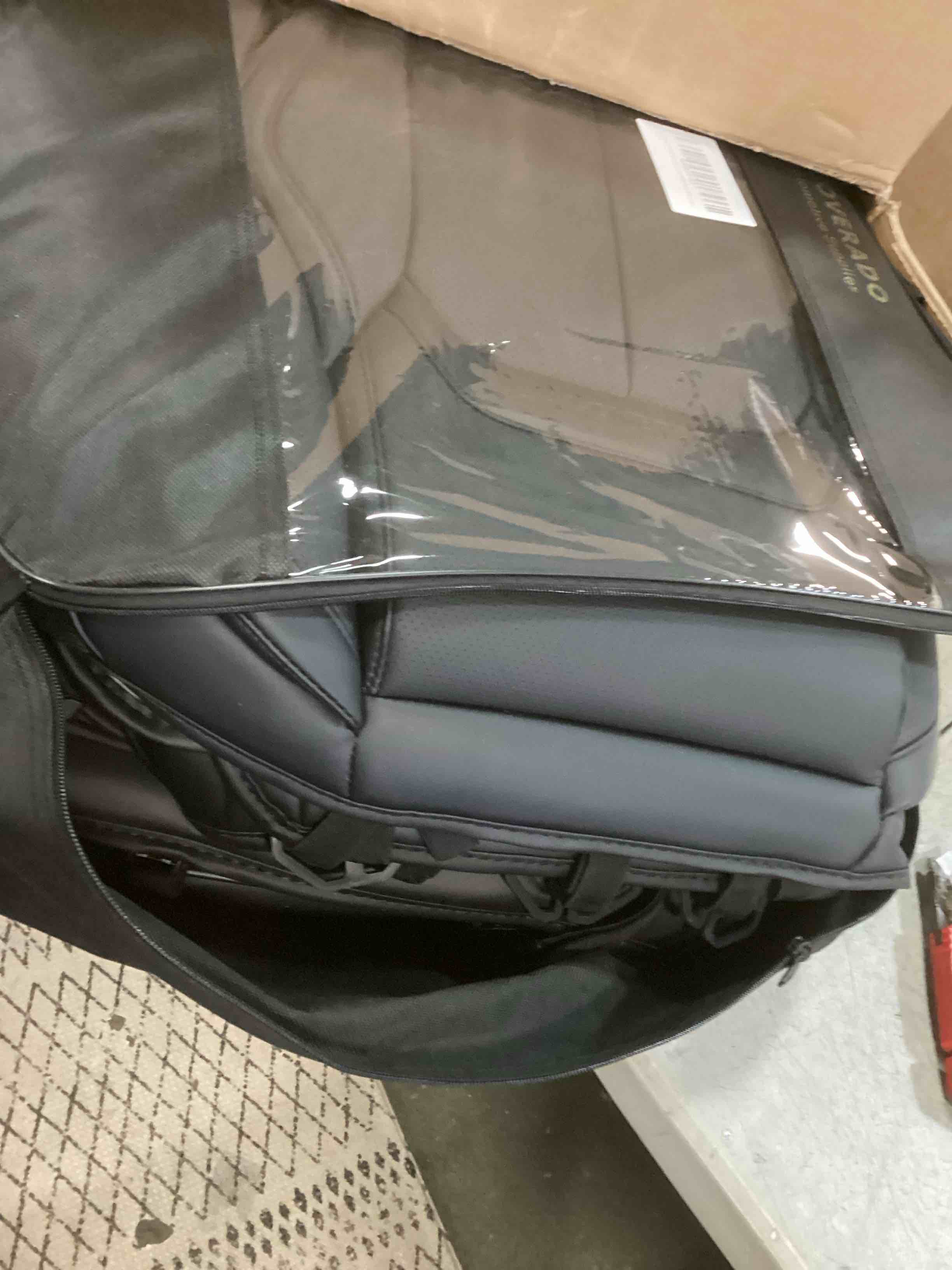 Coverado Car Seat Covers Full Set, Seat Covers for Cars, Black Car Seat Cover, Car Seat Protector Waterproof, Nappa Leather Car Seat Cushion, Car Seat Covers Front Seats and Back Fit for Most Cars