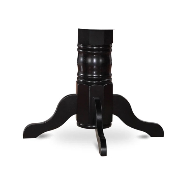  Shelton Table Pedestal in Linen black 