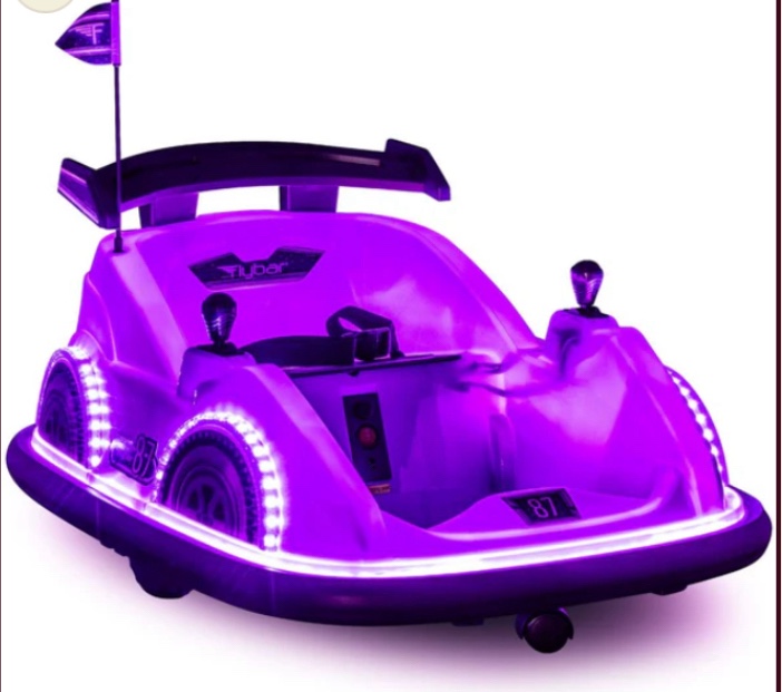 Flybar 12V Racer Glow Bumper Car