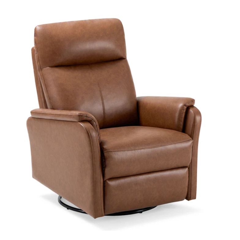  COLAMY PU Leather Swivel Recliner Chair Reclining Nursery Sofa Model.60162