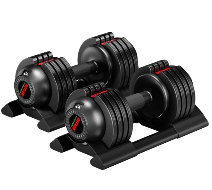 (incomplete 1 set only) Adjustable Dumbbell,22lb/44lb/52lb Single Dumbbell Set with Tray for Workout Strength Training Fitness