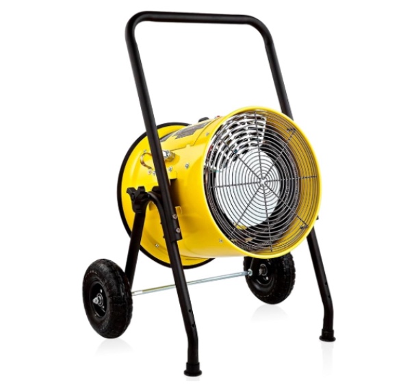Dr. Infrared Heater DR-PS11524 Salamander Construction 15000-Watt, Single Phase, 240-Volt Portable Fan Forced Electric Heater, Yellow 15 Kilowatts DR-PS11524