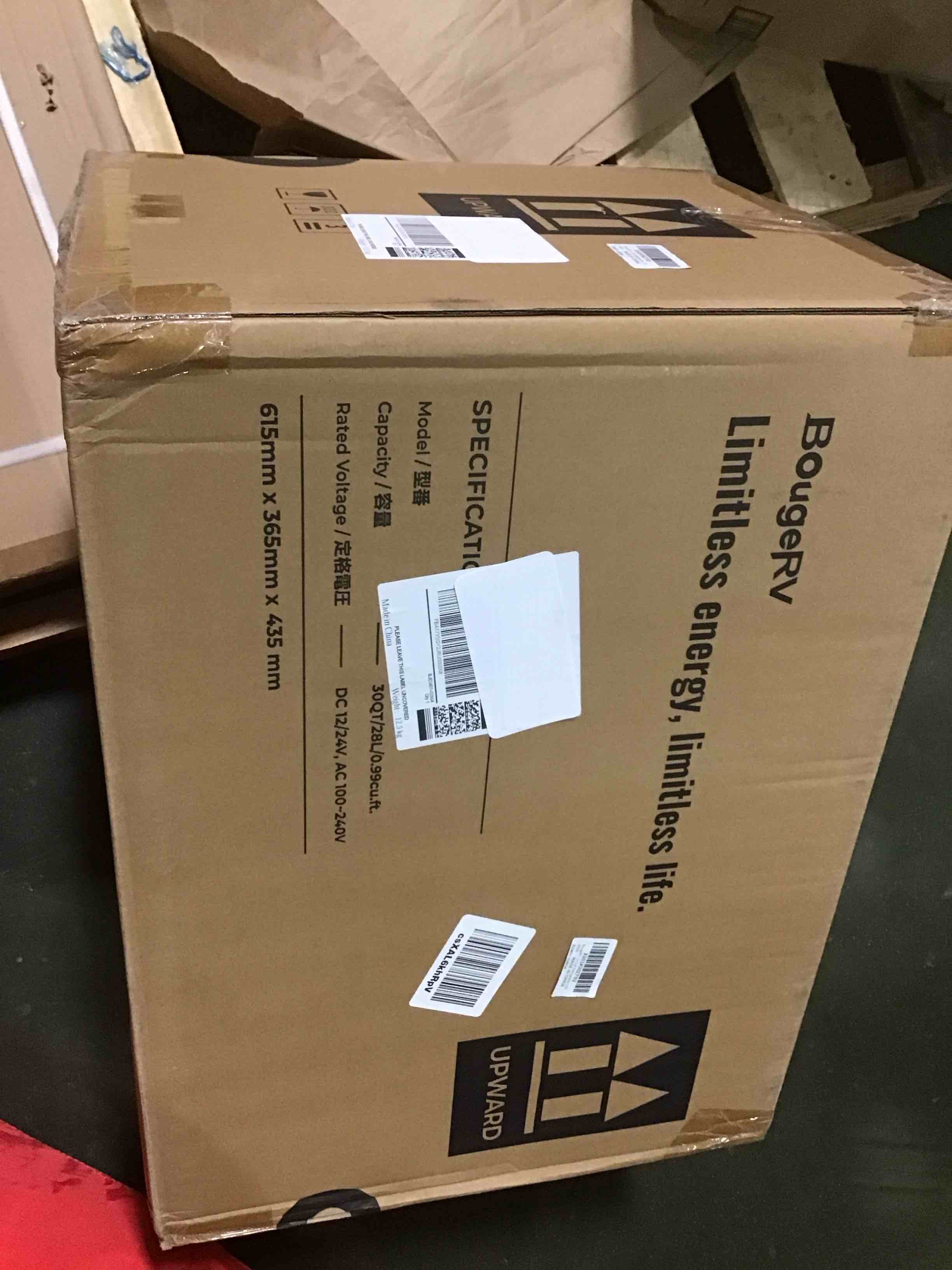 BougeRV 12 Volt Refrigerator 12V Car Fridge 30 Quart Portable Freezer Compressor Cooler Compressor Freezer,12/24V DC 110~240 Volt AC,-7?~50? for Truck RV SUV (Black)