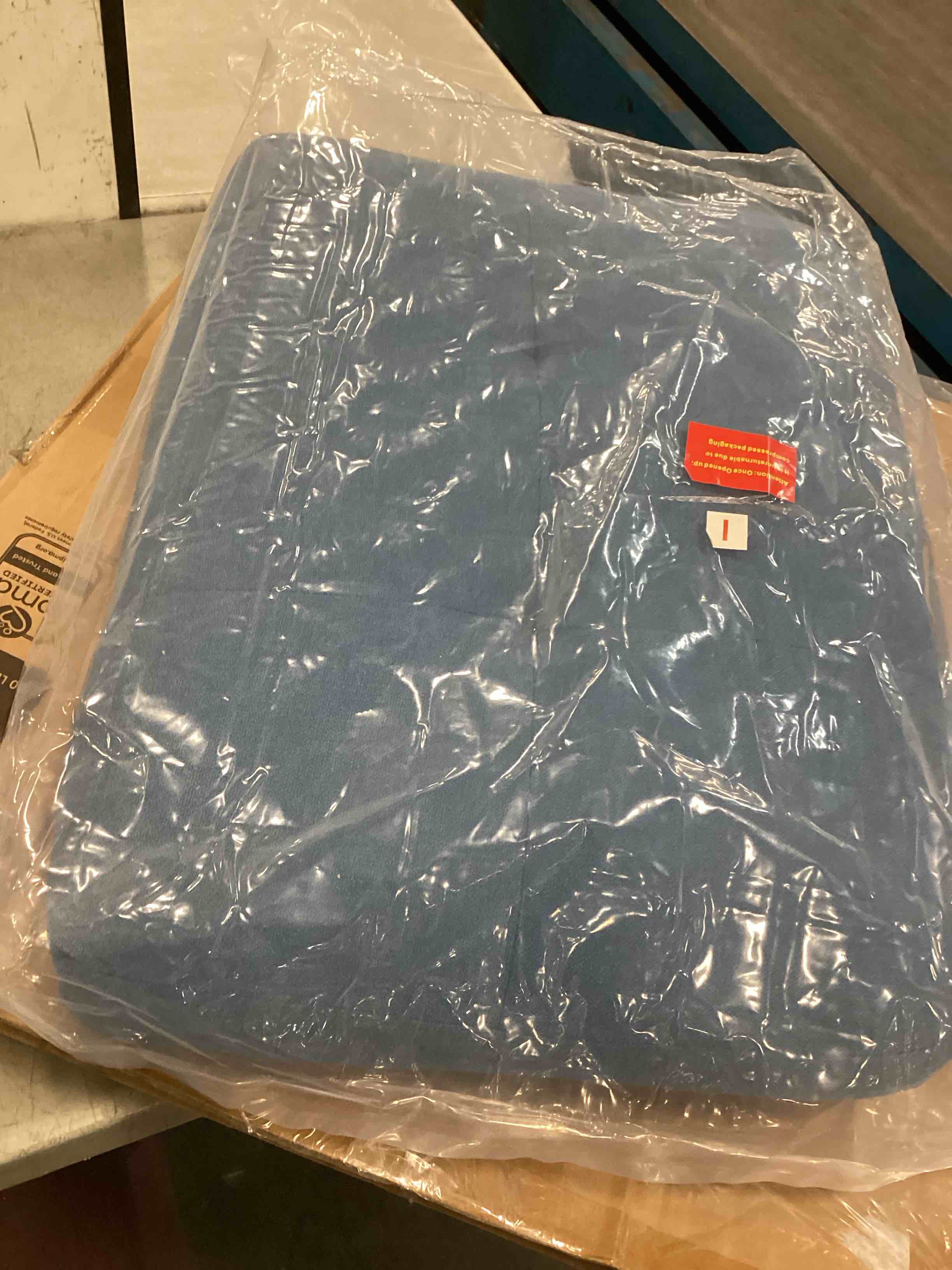 Condition photo showing Good Condition for (Incomplete only 1 part)SEJOV Recliner Sofa Bed, Convertible Small Sectional Couches for Living Room, Sofa Cama moderno with Chaise & 2 Pillow, Small Couches for Small Spaces, Apartment, Dorm, Linen, Blue