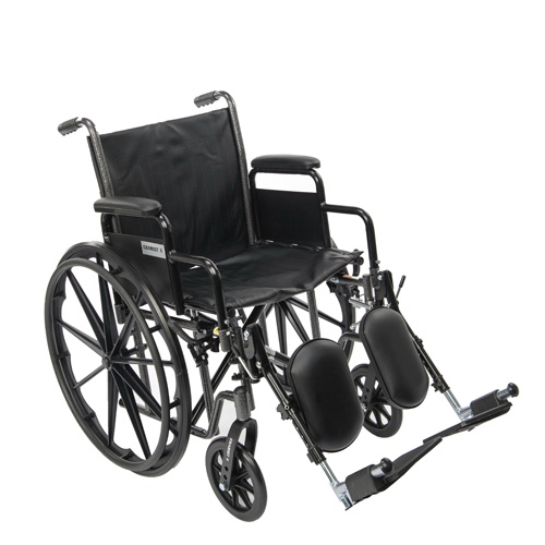 Proactive Medical Chariot II 16" K2 Wheelchair with Removable Desk Arms with Elevating Leg Rests